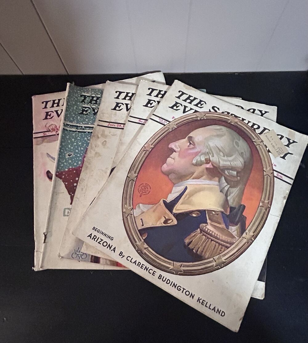Vintage Saturday Evening Post 1938 1939 Magazine Lot Color Illustrated Covers